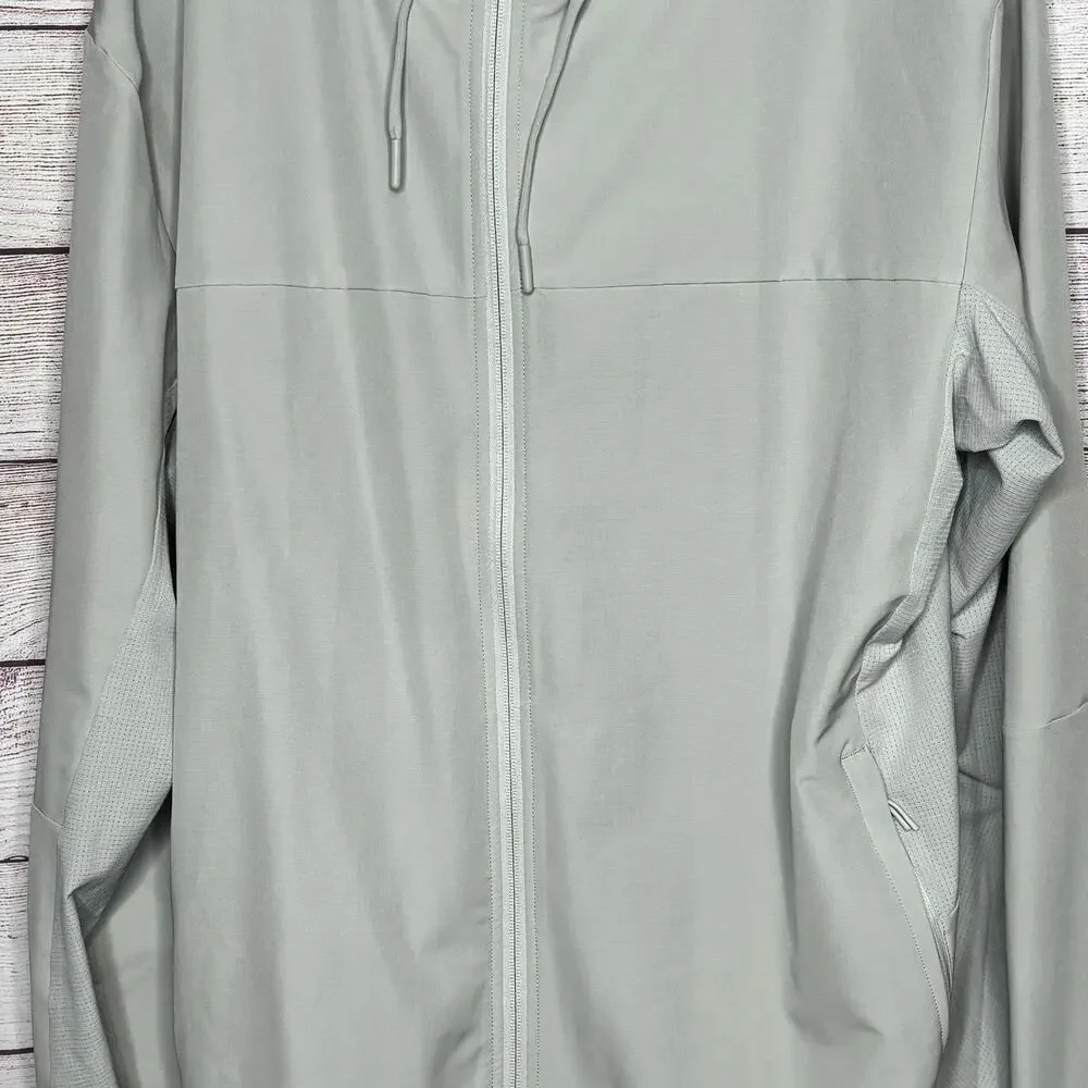 Truwear Full Zip Breathable Active Gray Stretch Moisture Wick Jacket 2XL New
